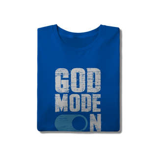 Nome do produto Camiseta God Mode On – Fé Ativada