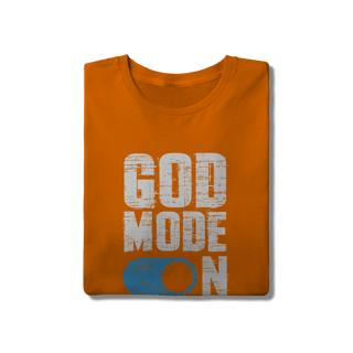 Nome do produto Camiseta God Mode On – Fé Ativada
