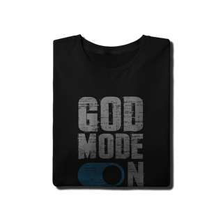 Nome do produto Camiseta God Mode On – Fé Ativada