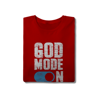 Nome do produto Camiseta God Mode On – Fé Ativada