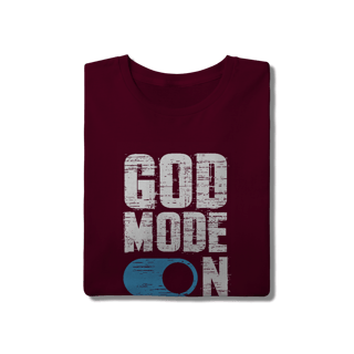 Nome do produto Camiseta God Mode On – Fé Ativada