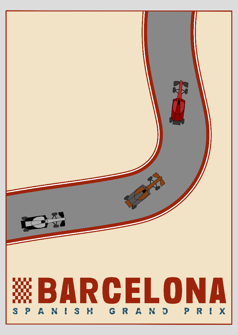 Nome do produto: Poster Barcelona - Coleção Corridas 