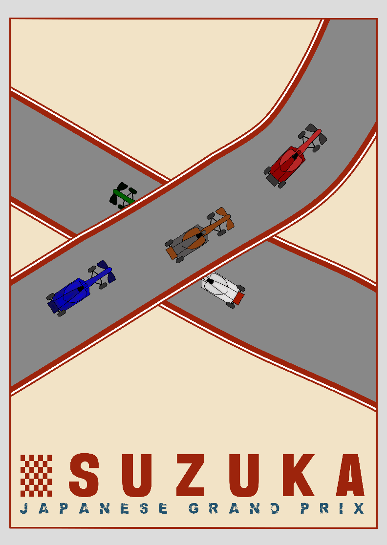 Nome do produto: Poster Suzuka - Coleção Corridas