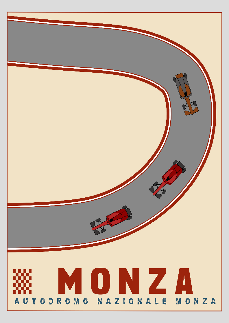 Nome do produto: Poster Monza - Coleção Corridas