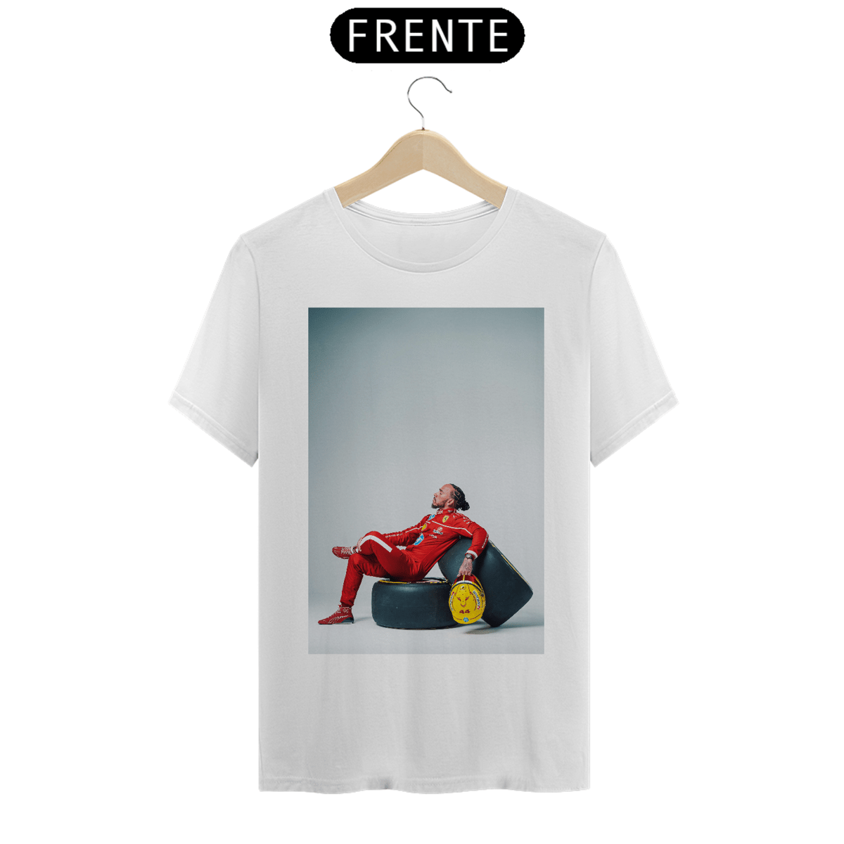 Nome do produto: Lewis Hamilton Pneu Ferrari - Algodão Pima