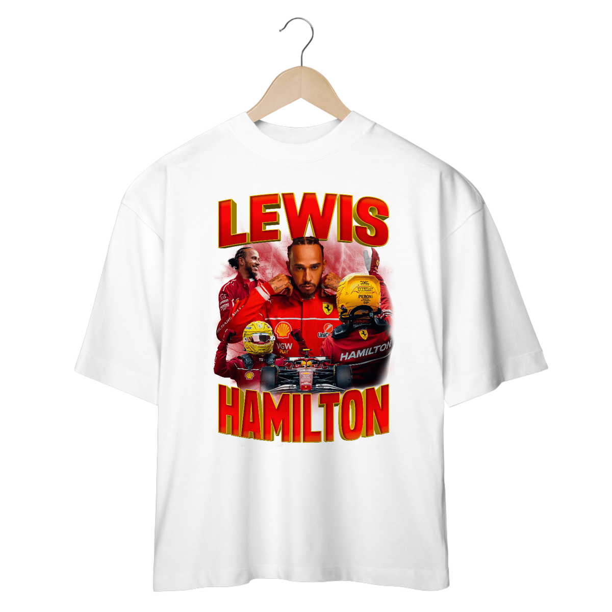 Nome do produto: Lewis Hamilton Ferrari - Oversized