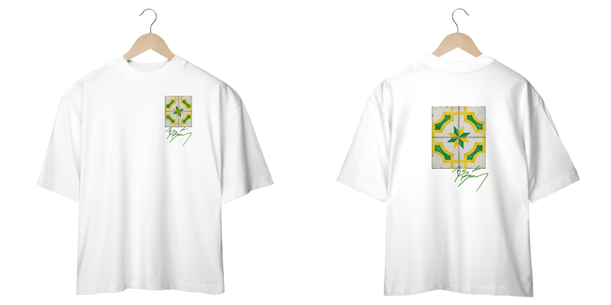 Nome do produto: Bad Bunny - azulejos BR - Oversized - Every Fã