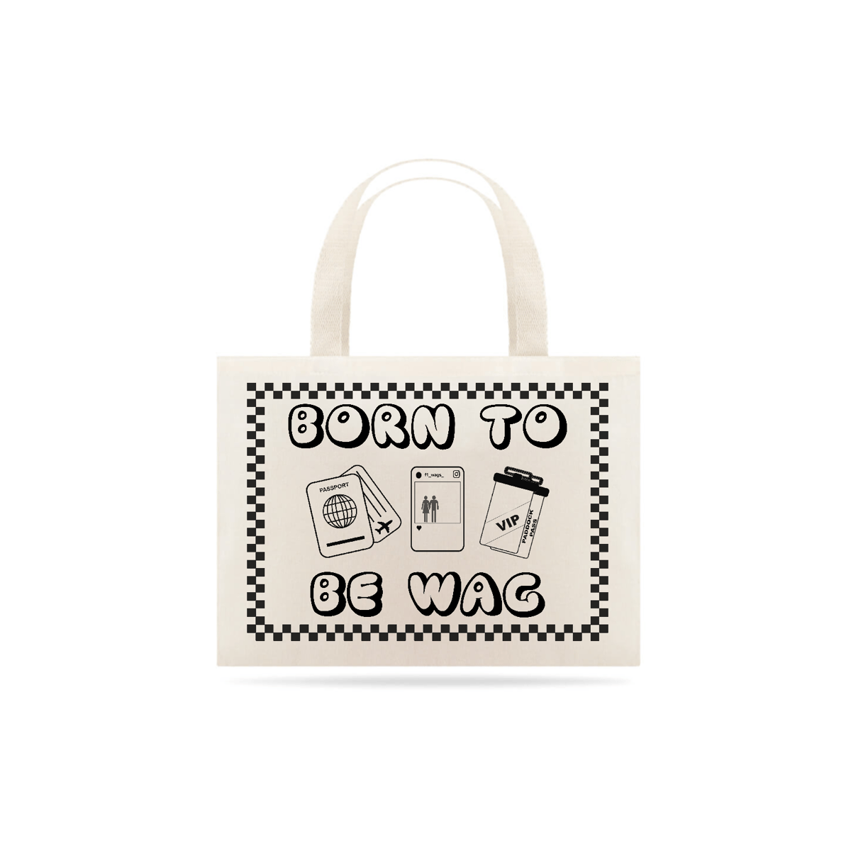 Nome do produto: Ecobag BORN TO BE WAG símbolos