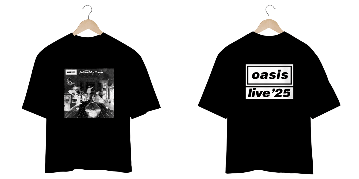 Nome do produto: Oasis - Definitely Maybe Dither - Oversized - Every Fã