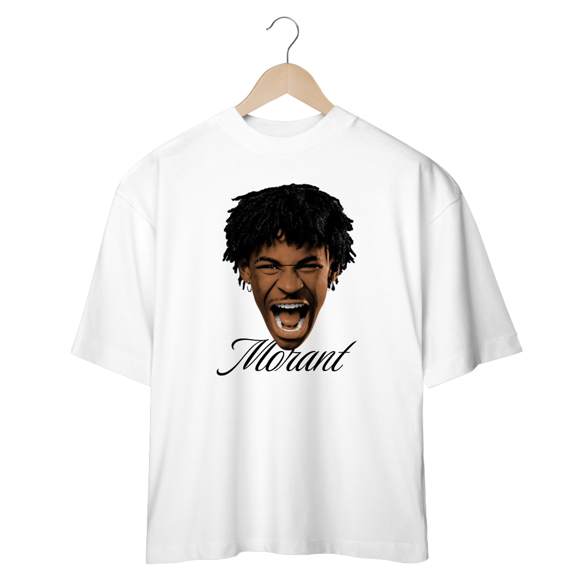 Nome do produto: CAMISETA MORANT OVERSIZED BRANCA