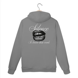 Nome do produto MOLETOM LOUD SILENCE PRETO E CINZA
