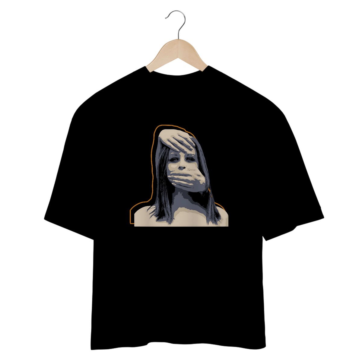 Nome do produto: CAMISETA OVERSIZED - SILENCE ON THE POINT