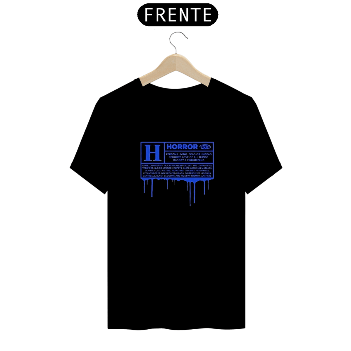 Nome do produto: CAMISETA HORROR