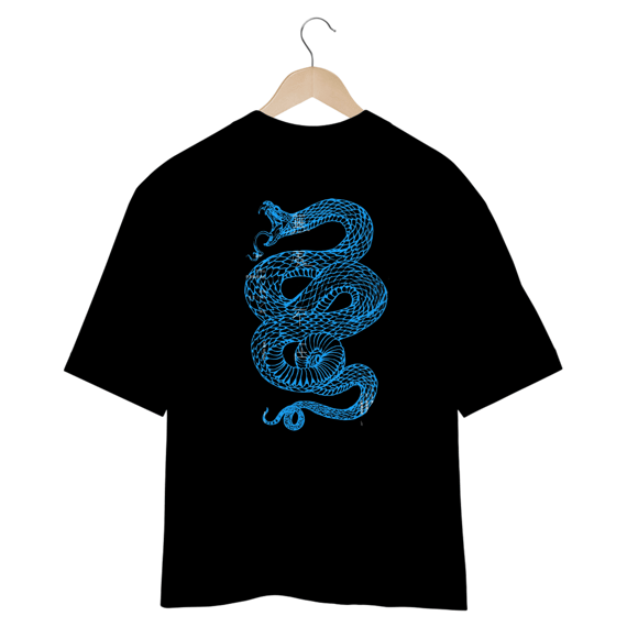CAMISETA OVERSIZED BLUE SERPENT - COSTAS