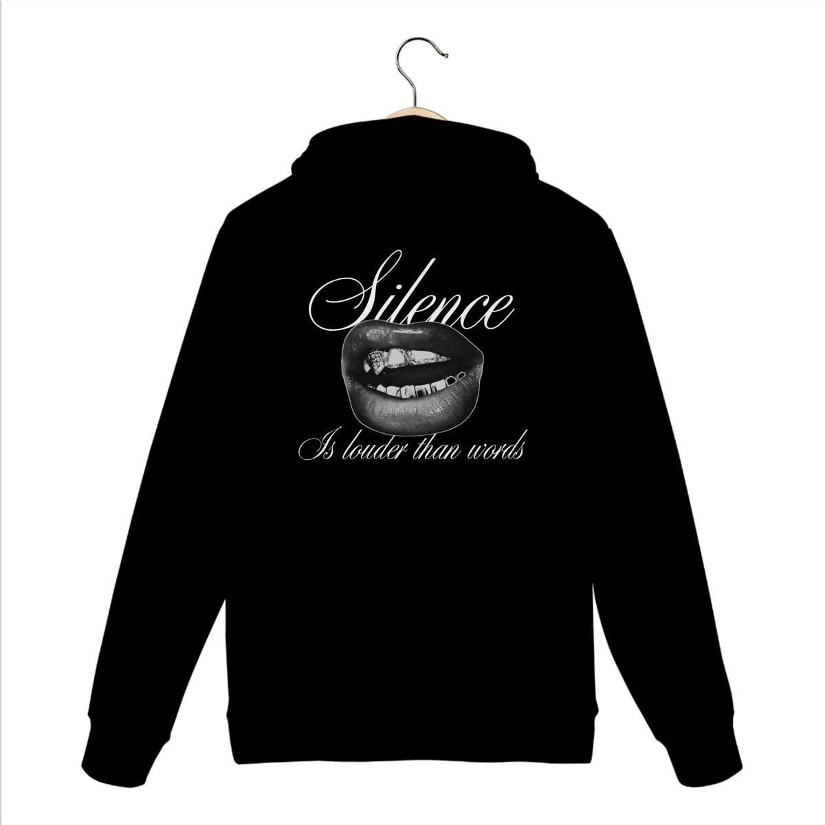 Nome do produto: MOLETOM LOUD SILENCE PRETO E CINZA