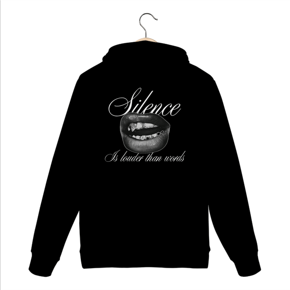 MOLETOM LOUD SILENCE PRETO E CINZA