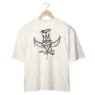 Nome do produto Camiseta Streetwear Oversized Grafite Street Skate e Bike Wheeling Roupa Undeground- Camiseta Larga Loose cut Corte Solto Winged Heart