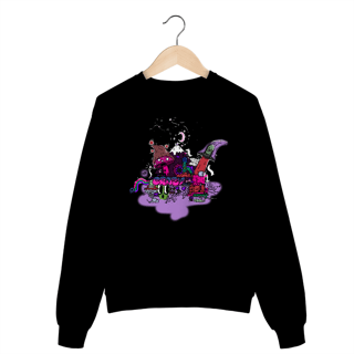Nome do produto Moletom Feminino Doodle Rave Cogumelos Psicodelicos ET Uap Ovini Fantasia 