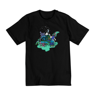 Nome do produto Camiseta Infantil Skate Doodle Cogumelo Fantasia Gnomos Elfos - Crazy Donut
