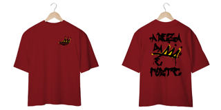 Nome do produto Camiseta Oversized Streetwear Estilo Grafite, Skate, Hip-Hop, Grau, Pixação - A Reza da Coroa é Forte 2.0
