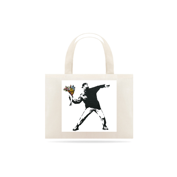 Soldier throwing flowers