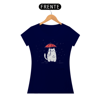 Nome do produto T-Shirt feminina gato na chuva