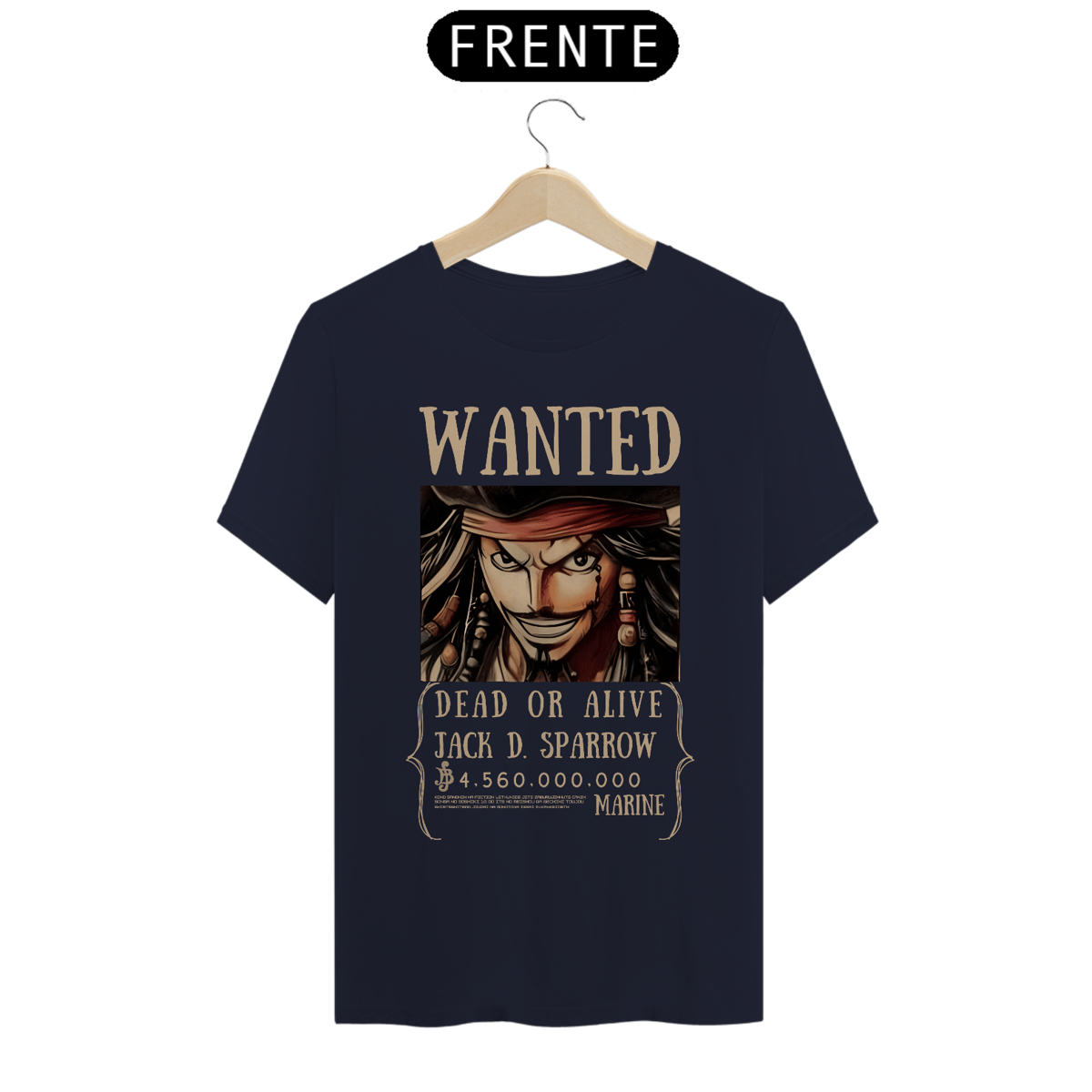 Nome do produto: Camiseta One Piece/Jack Sparrow