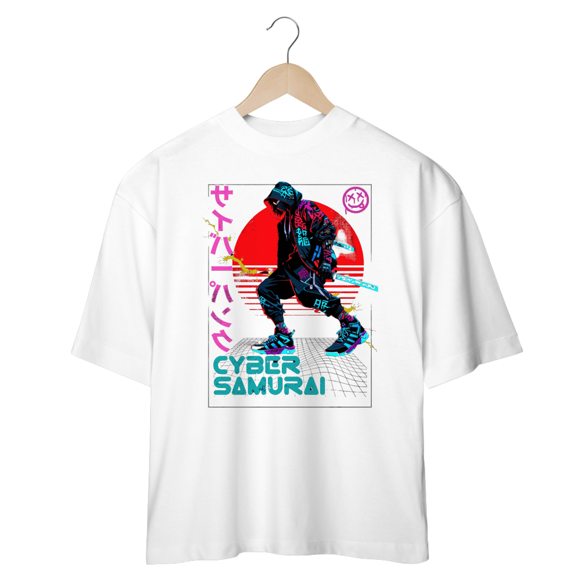 Nome do produto: Camiseta Oversized Cyber Samurai