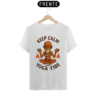 Nome do produto Camiseta Prime Keep Calm and Yoga Fire (Dhalsim)
