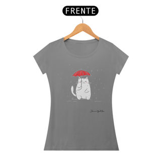 Nome do produto T-Shirt feminina gato na chuva