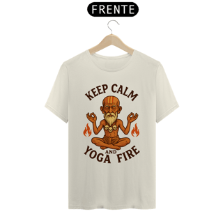 Nome do produto Camiseta Prime Keep Calm and Yoga Fire (Dhalsim)