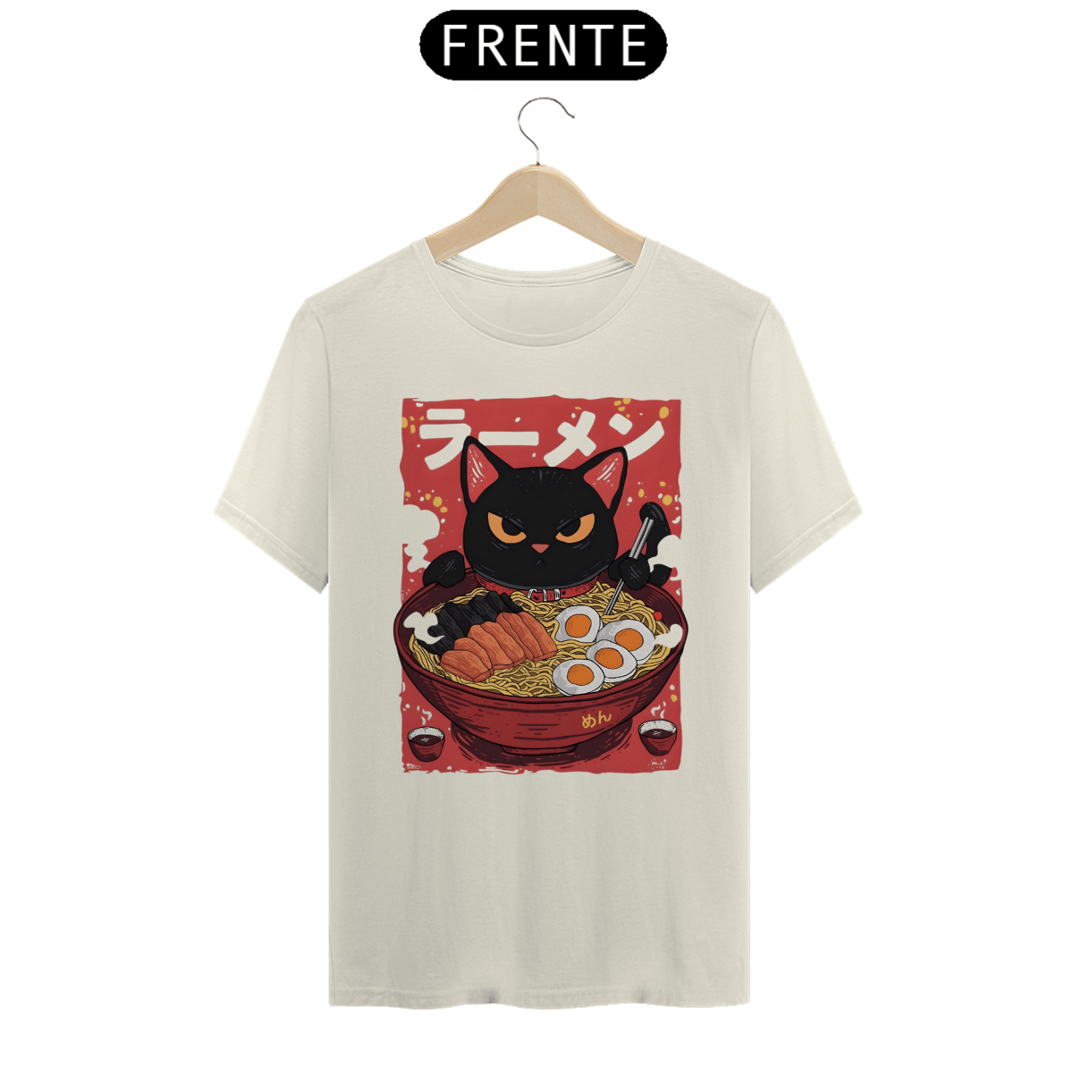 Nome do produto: Camiseta Prime Gato/Comida japonesa