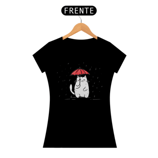 Nome do produto T-Shirt feminina gato na chuva