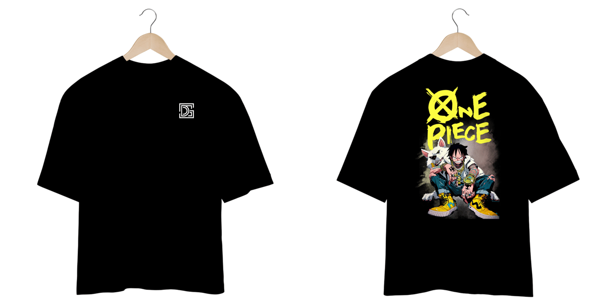 Nome do produto: Camiseta Oversized One Piece (Luffy Street Wear)