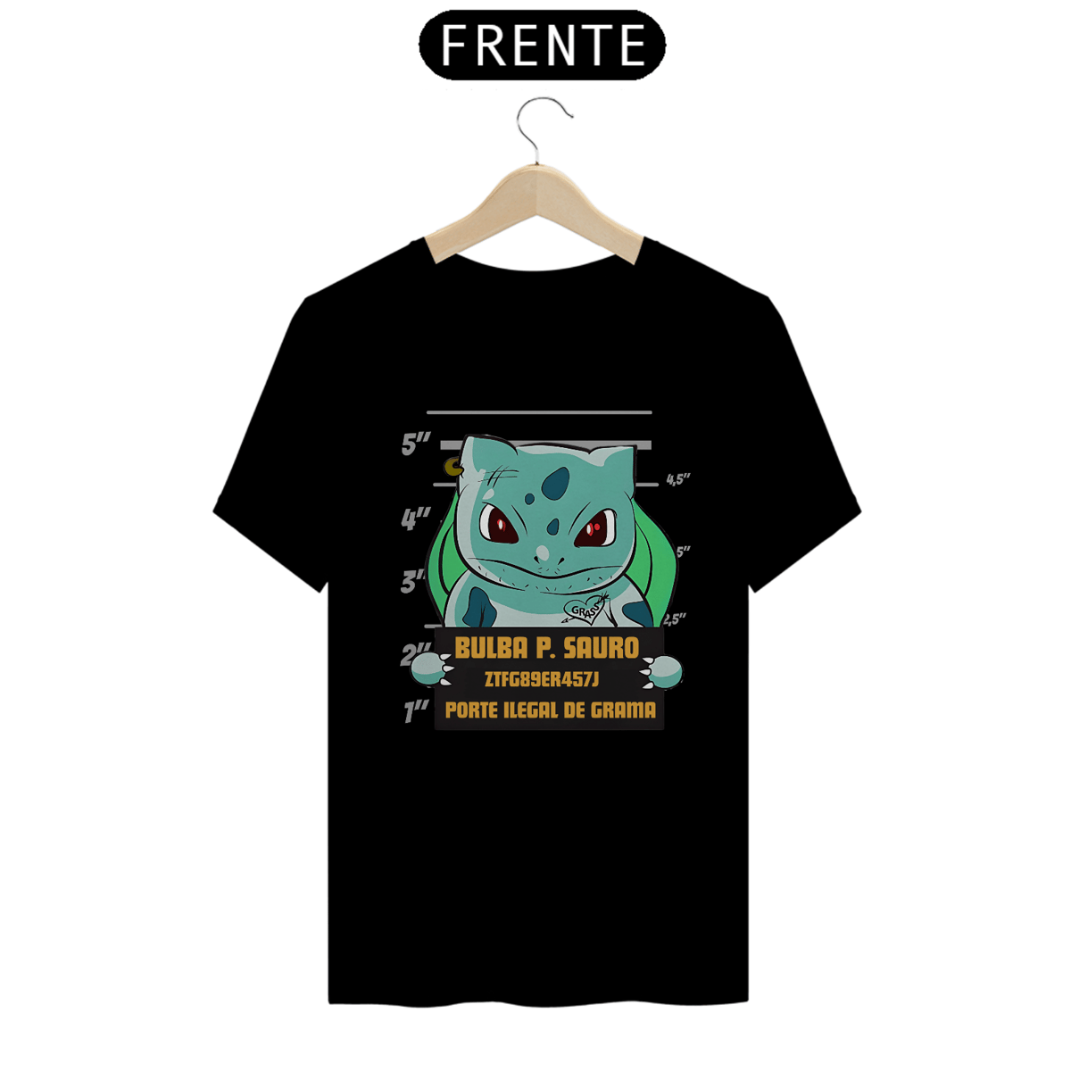 Nome do produto: Camiseta Pókemon (Bulbassauro prisioneiro)