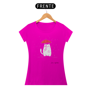 Nome do produto T-Shirt feminina gato na chuva