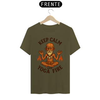 Nome do produto Camiseta Prime Keep Calm and Yoga Fire (Dhalsim)
