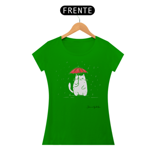 Nome do produto T-Shirt feminina gato na chuva