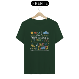 Nome do produto Camiseta A vida é como andar de bicicleta