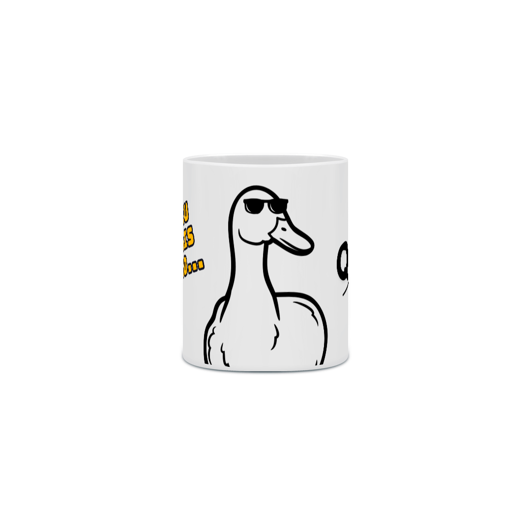 Caneca “Quack Sincero” – Pra tomar café julgando em silêncio