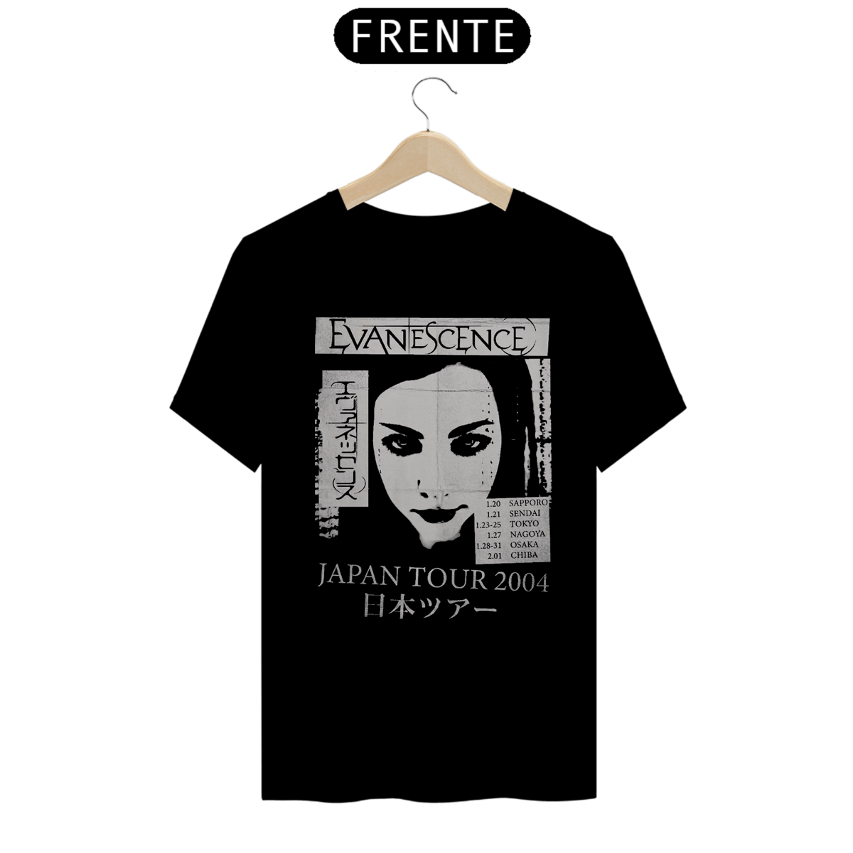 Nome do produto: Camiseta Evanescence - Japan Tour 2004