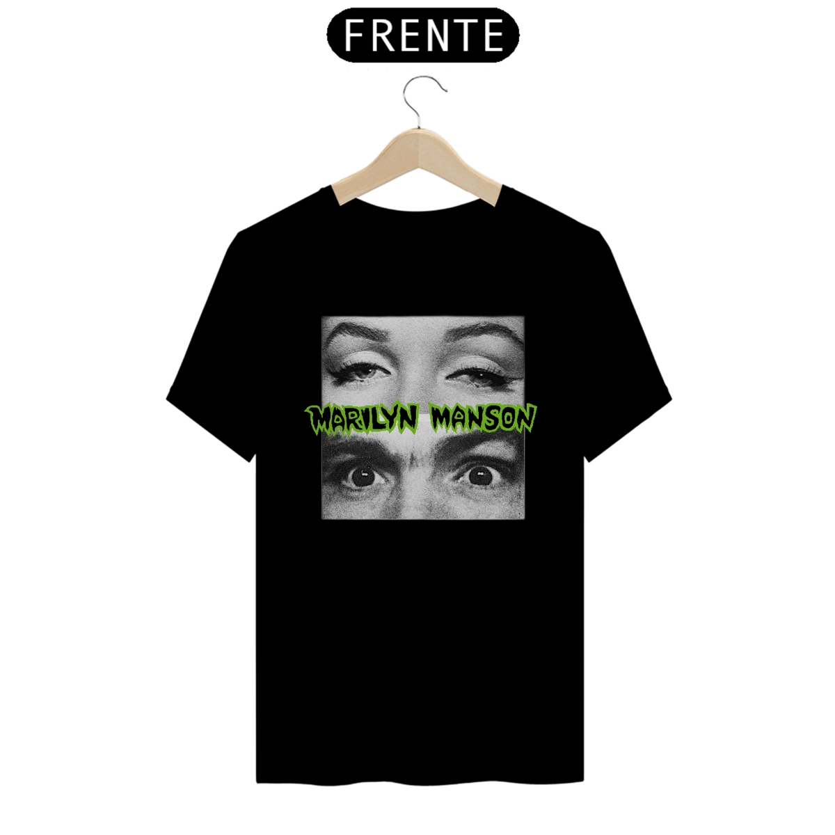 Nome do produto: Camiseta Marilyn Manson - Marilyn Monrie/Charles Manson 