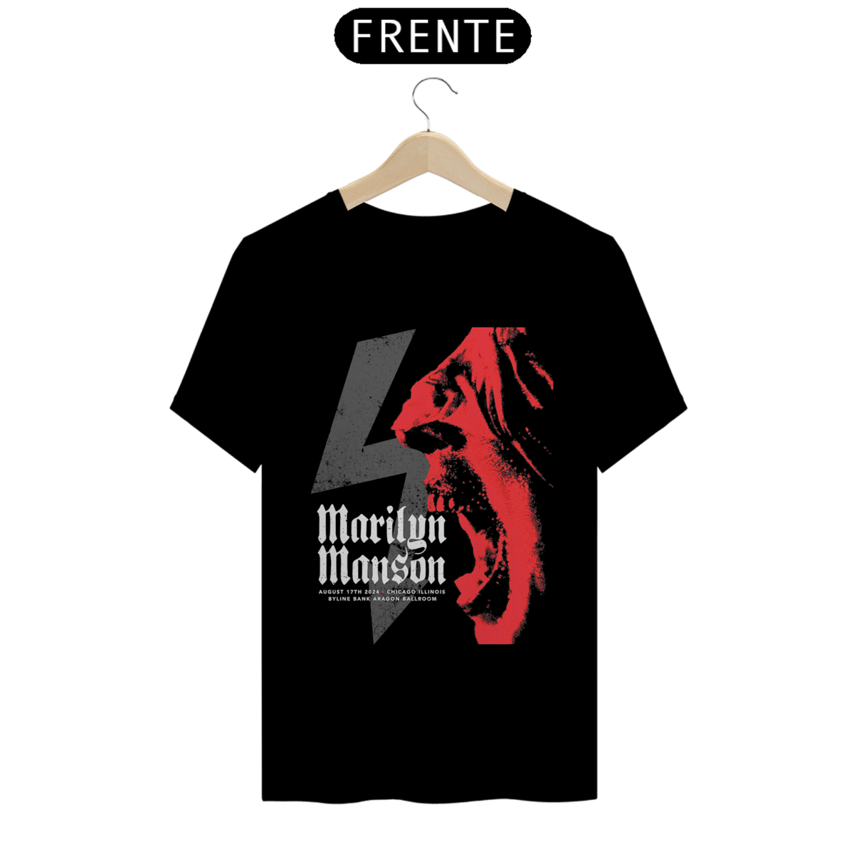 Nome do produto: Camiseta Marilyn Manson - 2024 Tour Poster