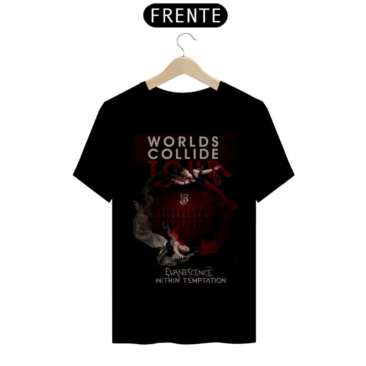 Nome do produto: Camiseta Evanescence & Within Temptation - Worlds Collide Tour