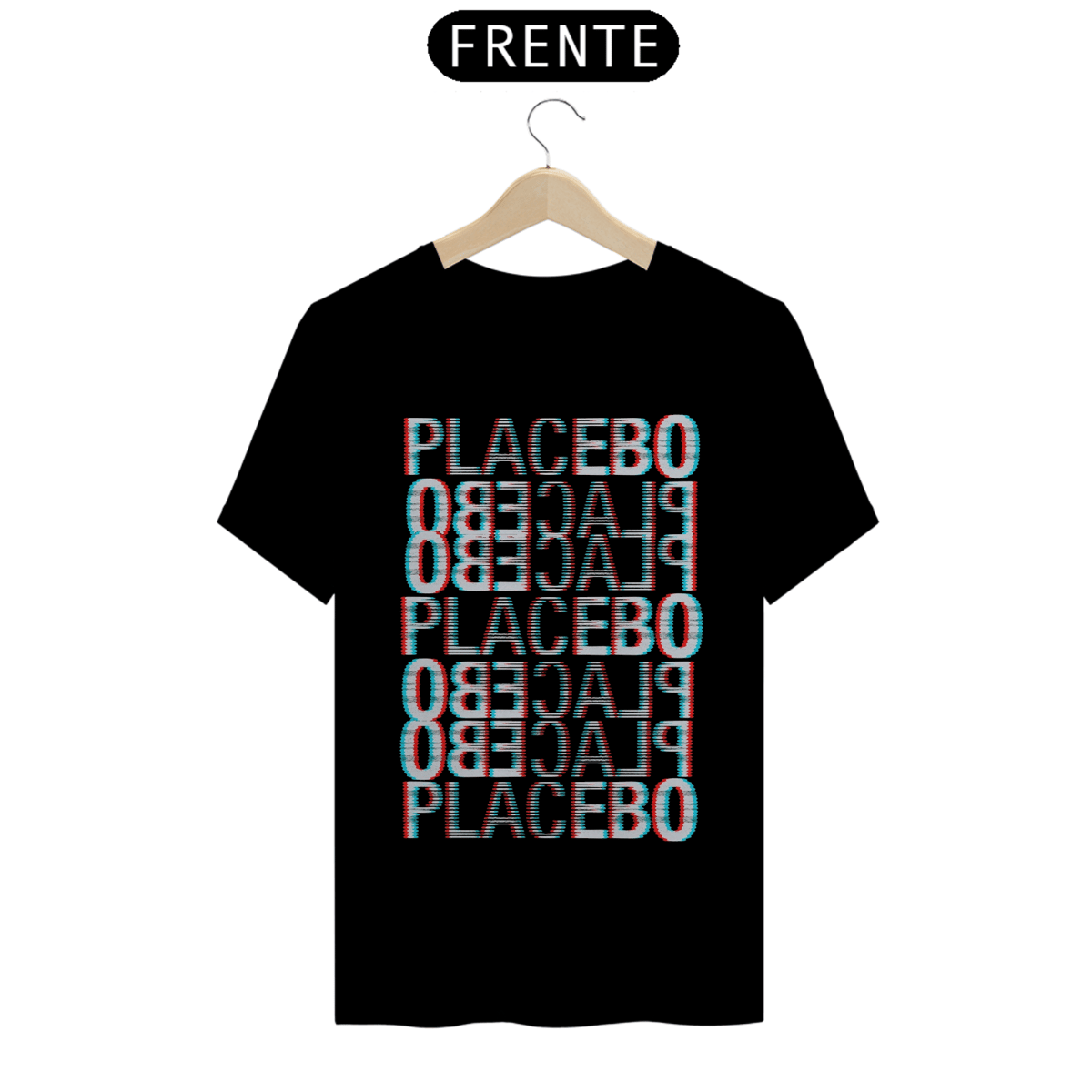 Nome do produto: Camiseta Placebo - Logo Repeat