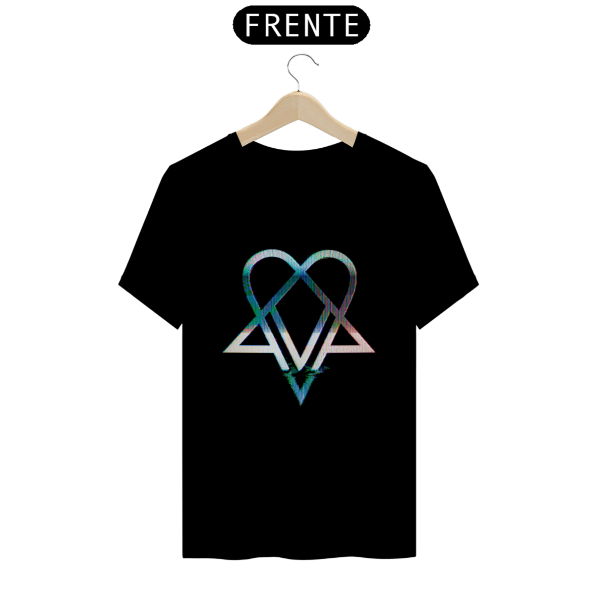 Nome do produto: Camiseta VV (HIM) - Neon Noir Heartagram