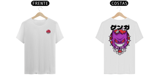 Nome do produto Camiseta Gengar  Pokemon  - Com Pokebola Vetor No Peito