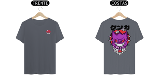 Nome do produto Camiseta Gengar  Pokemon  - Com Pokebola Vetor No Peito