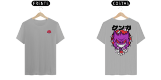 Nome do produto Camiseta Gengar  Pokemon  - Com Pokebola Vetor No Peito