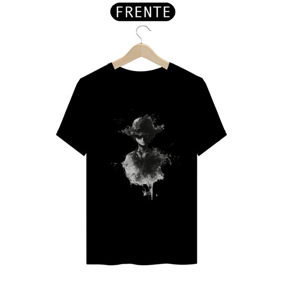 Camiseta Do Luffy Em Preto E Branco